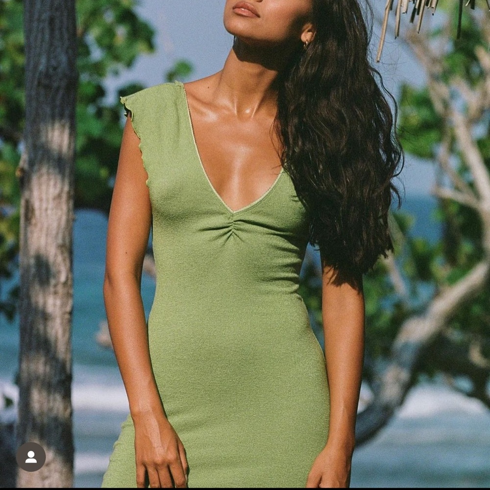 Indah Mini Green Dress